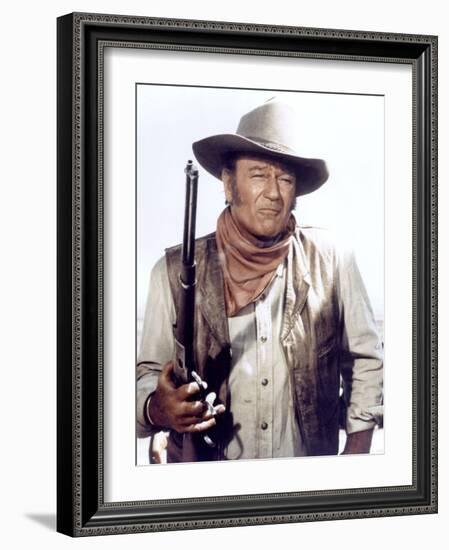 Les Geants by l'Ouest by AndrewV.McLaglen with John Wayne, 1969 --- UNDEFEATED by AndrewV.McLaglen-null-Framed Photo