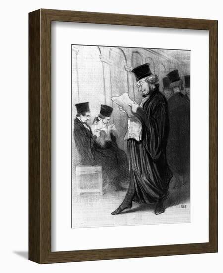 Les Gens De Justice, Cartoon from 'Le Charivari', 26 March, 1846 (Litho)-Honore Daumier-Framed Giclee Print