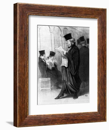 Les Gens De Justice, Cartoon from 'Le Charivari', 26 March, 1846 (Litho)-Honore Daumier-Framed Giclee Print