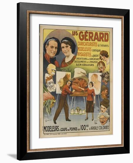 Les Gérard, caricaturistes à l'envers-null-Framed Giclee Print