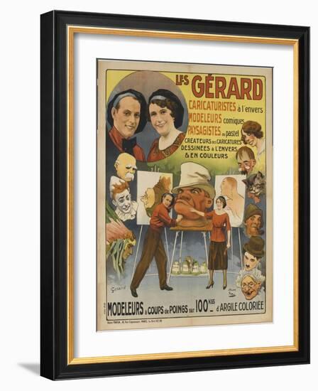 Les Gérard, caricaturistes à l'envers-null-Framed Giclee Print