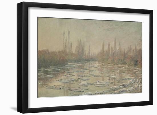 Les glaçons ou Débâcle sur la Seine-Claude Monet-Framed Giclee Print