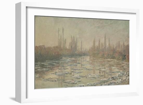 Les glaçons ou Débâcle sur la Seine-Claude Monet-Framed Giclee Print