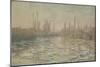Les glaçons ou Débâcle sur la Seine-Claude Monet-Mounted Giclee Print