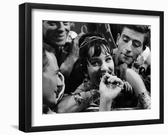 Les Godelureaux by ClaudeChabrol with Bernadette Lafont, 1961 (b/w photo)-null-Framed Photo