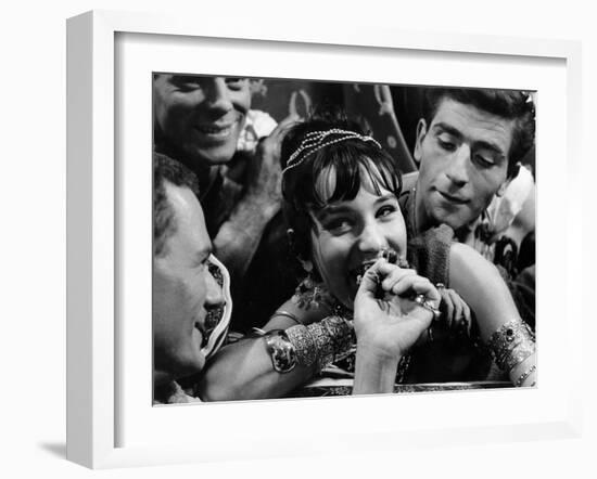 Les Godelureaux by ClaudeChabrol with Bernadette Lafont, 1961 (b/w photo)-null-Framed Photo