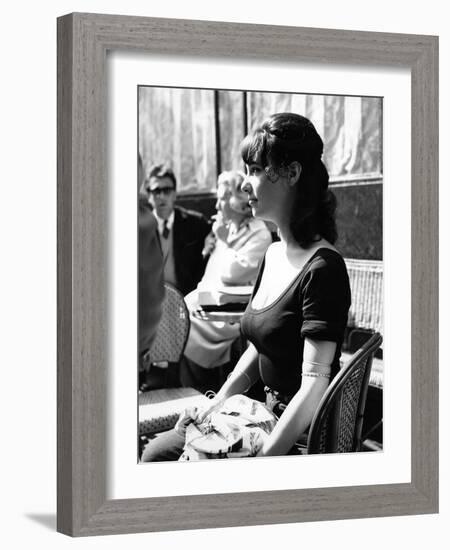 Les Godelureaux by ClaudeChabrol with Bernadette Lafont, 1961 (b/w photo)-null-Framed Photo