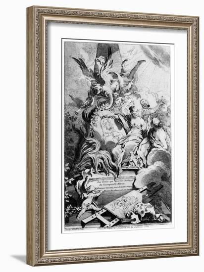 Les Graces Au Tombeau De Watteau, C1720-1770-François Boucher-Framed Giclee Print