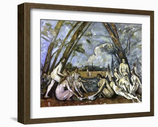 Les Grand Baigneuses, no.1-Paul Cézanne-Framed Giclee Print