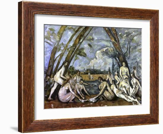 Les Grand Baigneuses, no.1-Paul Cézanne-Framed Giclee Print