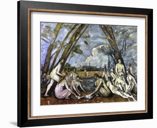 Les Grand Baigneuses, no.1-Paul Cézanne-Framed Giclee Print