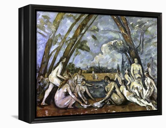 Les Grand Baigneuses, no.1-Paul Cézanne-Framed Premier Image Canvas