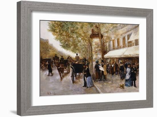 Les Grands Boulevards, Paris-Giovanni Lessi-Framed Giclee Print