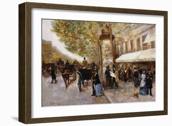 Les Grands Boulevards, Paris-Giovanni Lessi-Framed Giclee Print