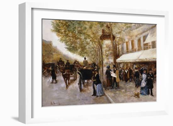 Les Grands Boulevards, Paris-Giovanni Lessi-Framed Giclee Print