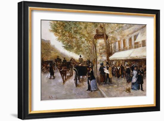 Les Grands Boulevards, Paris-Giovanni Lessi-Framed Giclee Print