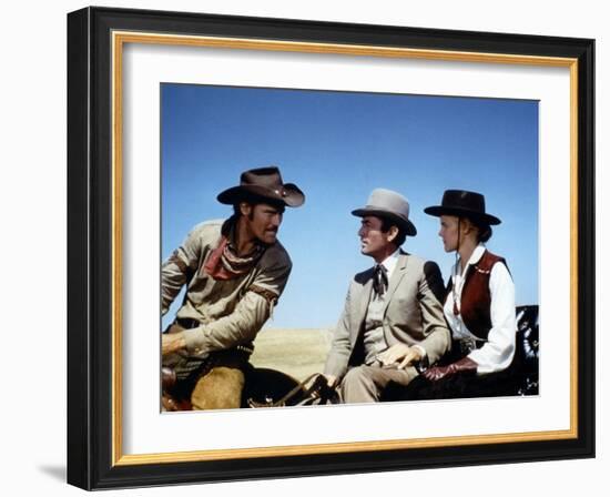 Les Grands Espaces THE BIG COUNTRY by William Wyler with Chuck Connors, Gregory Peck and Carroll Ba-null-Framed Photo