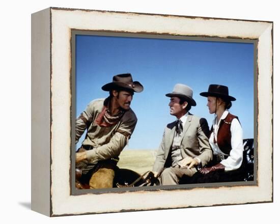 Les Grands Espaces THE BIG COUNTRY by William Wyler with Chuck Connors, Gregory Peck and Carroll Ba-null-Framed Stretched Canvas