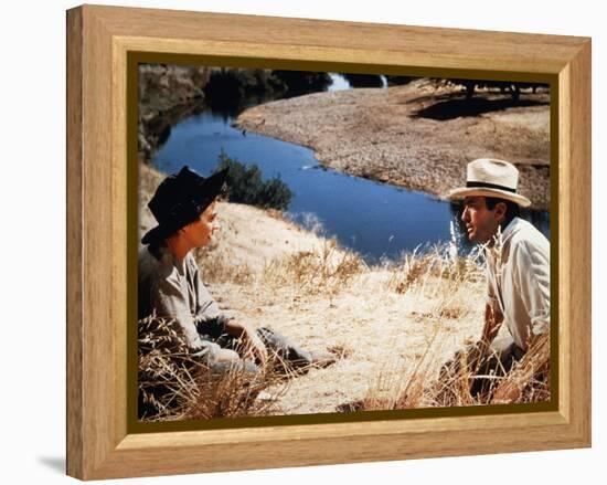 Les Grands Espaces THE BIG COUNTRY by William Wyler with Jean Simmons and Gregory Peck, 1958 (photo-null-Framed Stretched Canvas