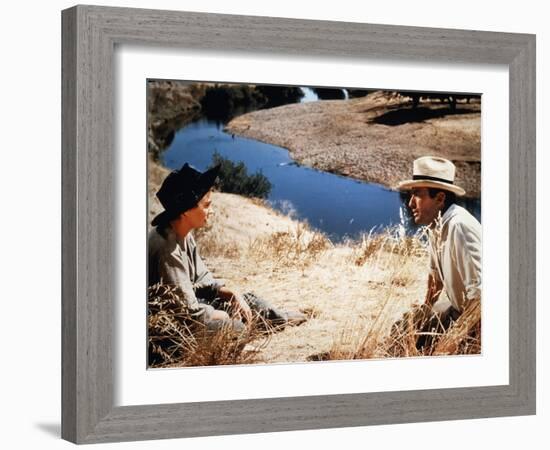 Les Grands Espaces THE BIG COUNTRY by William Wyler with Jean Simmons and Gregory Peck, 1958 (photo-null-Framed Photo