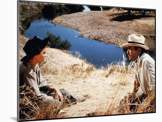 Les Grands Espaces THE BIG COUNTRY by William Wyler with Jean Simmons and Gregory Peck, 1958 (photo-null-Mounted Photo