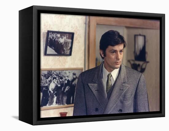 Les granges brulees The Burned Barns by Jean Chapot with Alain Delon, 1973 (photo)-null-Framed Stretched Canvas