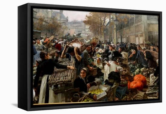 Les Halles, 1895 (Oil on Canvas)-Leon Augustin Lhermitte-Framed Premier Image Canvas