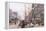 Les Halles and St. Eustache-Eugene Galien-Laloue-Framed Premier Image Canvas