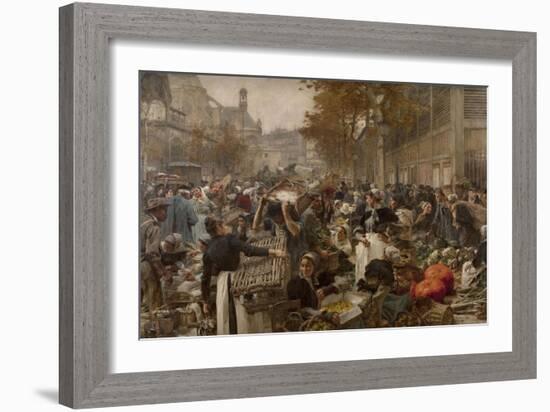 Les Halles-Léon Lhermitte-Framed Giclee Print