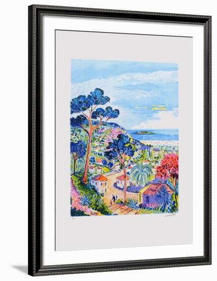 Les hauts de Cannes-Jean Claude Picot-Framed Collectable Print