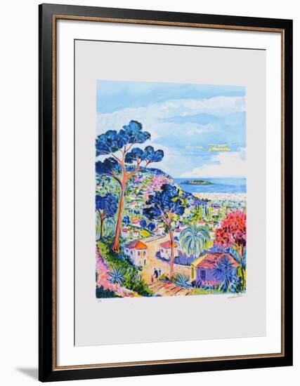 Les hauts de Cannes-Jean Claude Picot-Framed Collectable Print