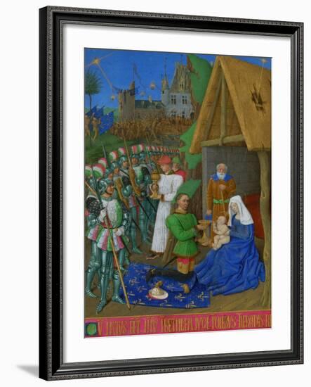 Les Heures D'Etienne Chavalier: Adoration of the Three Magi-Jean Fouquet-Framed Giclee Print