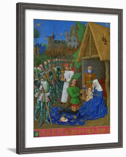 Les Heures D'Etienne Chavalier: Adoration of the Three Magi-Jean Fouquet-Framed Giclee Print