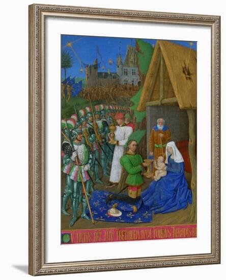 Les Heures D'Etienne Chavalier: Adoration of the Three Magi-Jean Fouquet-Framed Giclee Print