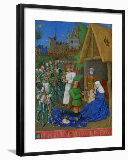 Les Heures D'Etienne Chavalier: Adoration of the Three Magi-Jean Fouquet-Framed Giclee Print