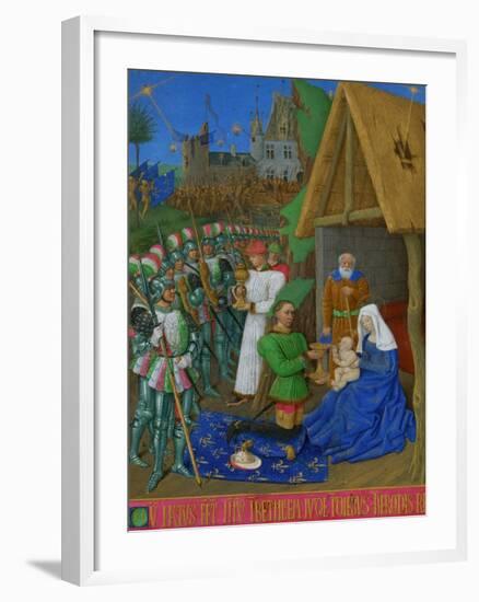 Les Heures D'Etienne Chavalier: Adoration of the Three Magi-Jean Fouquet-Framed Giclee Print