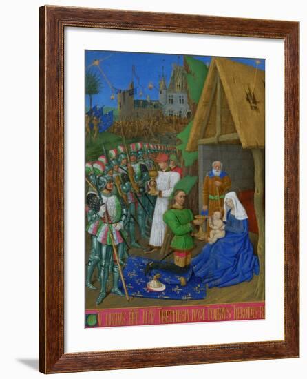 Les Heures D'Etienne Chavalier: Adoration of the Three Magi-Jean Fouquet-Framed Giclee Print