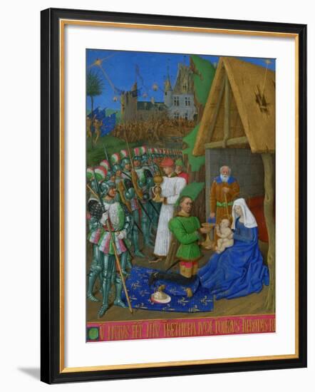 Les Heures D'Etienne Chavalier: Adoration of the Three Magi-Jean Fouquet-Framed Giclee Print