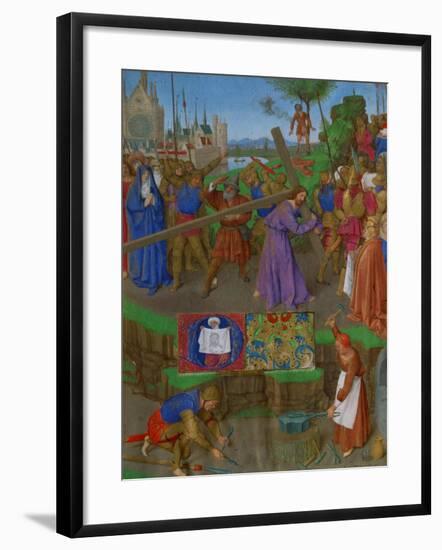 Les Heures D'Etienne Chavalier: The Carrying of the Cross-Jean Fouquet-Framed Giclee Print