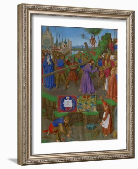 Les Heures D'Etienne Chavalier: The Carrying of the Cross-Jean Fouquet-Framed Giclee Print