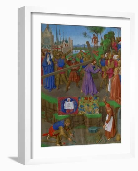 Les Heures D'Etienne Chavalier: The Carrying of the Cross-Jean Fouquet-Framed Giclee Print