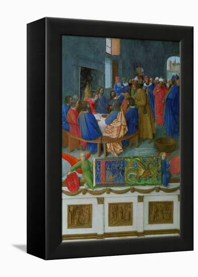 Les Heures D'Etienne Chavalier: The Last Supper-Jean Fouquet-Framed Premier Image Canvas