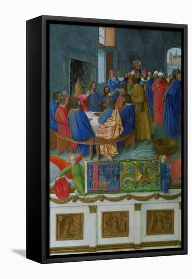 Les Heures D'Etienne Chavalier: The Last Supper-Jean Fouquet-Framed Premier Image Canvas