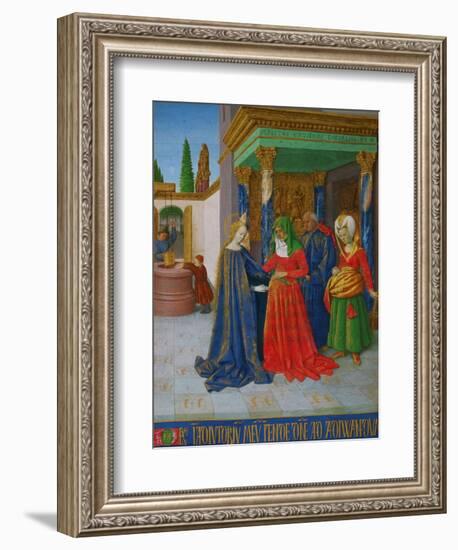 Les Heures D'Etienne Chavalier: The Visitation-Jean Fouquet-Framed Giclee Print