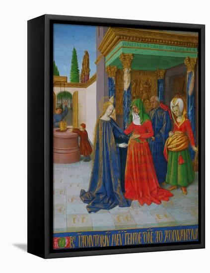 Les Heures D'Etienne Chavalier: The Visitation-Jean Fouquet-Framed Premier Image Canvas