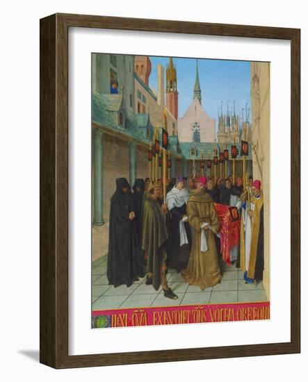 Les Heures D'Etienne Chavalier: Vespers for the Dead-Jean Fouquet-Framed Giclee Print