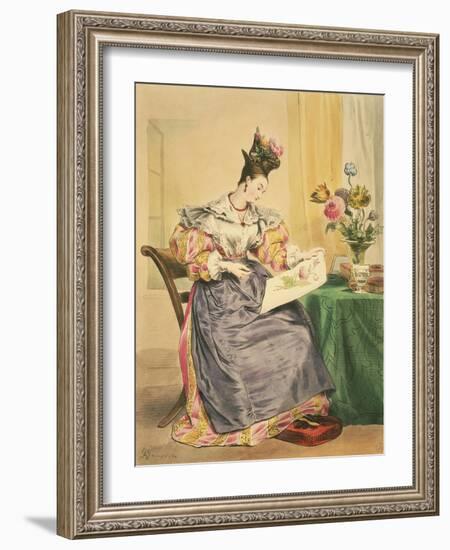 Les Heures Du Jour, Quatre Heures Du Soir, Circa 1830-Achille Deveria-Framed Giclee Print