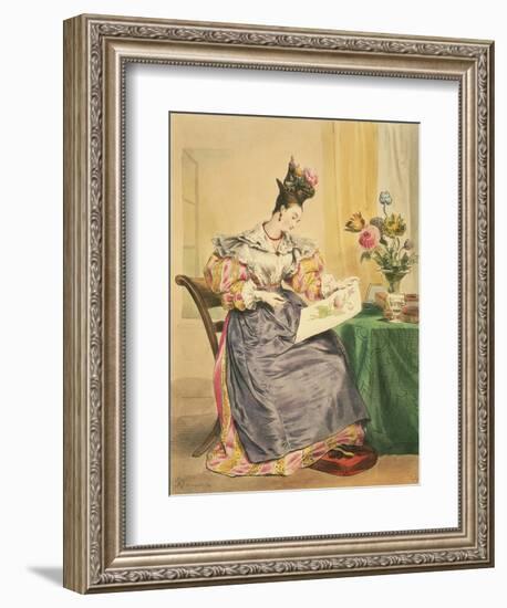 Les Heures Du Jour, Quatre Heures Du Soir, Circa 1830-Achille Deveria-Framed Giclee Print