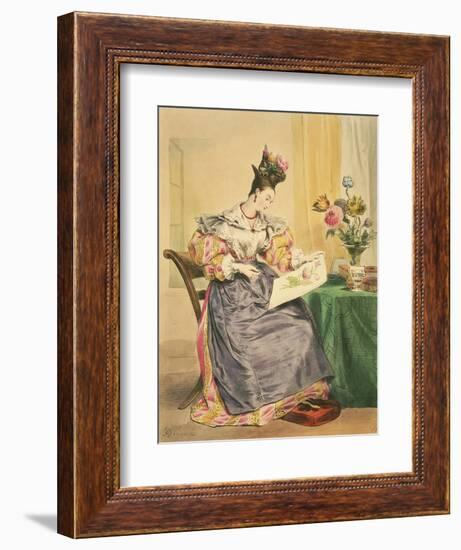 Les Heures Du Jour, Quatre Heures Du Soir, Circa 1830-Achille Deveria-Framed Giclee Print