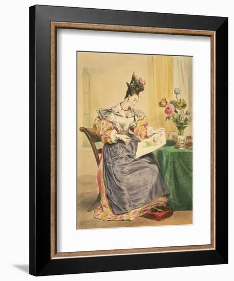 Les Heures Du Jour, Quatre Heures Du Soir, Circa 1830-Achille Deveria-Framed Giclee Print